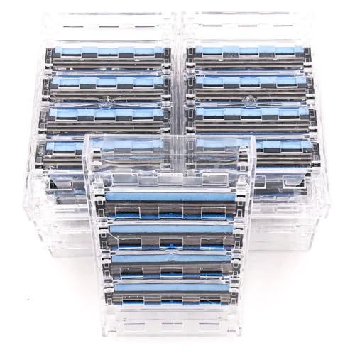 Taconic Sensor-Compatible Triple Blade Cartridges, 40 Count | Flexing Triple Blades Follow Facial Contours And Fit Sensor, Sensor Excel, Sensor 2