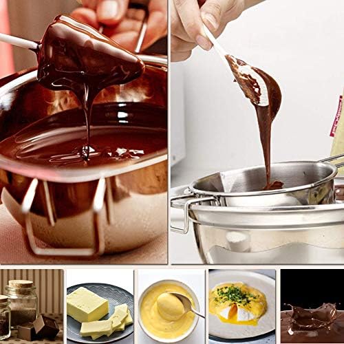 1000ML Double Boiler Pot Set Stainless Steel Melting Pot For Chocolate, Candle and Candy Making (34oz)