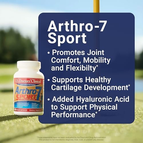 U.S. Doctors' Clinical Arthro-7 Joint Support Supplement - 60 Capsules | Clinically proven AR7 blend with turmeric, collagen, MSM & bromelain for healthy joints and mobility.* 60 capsules.
