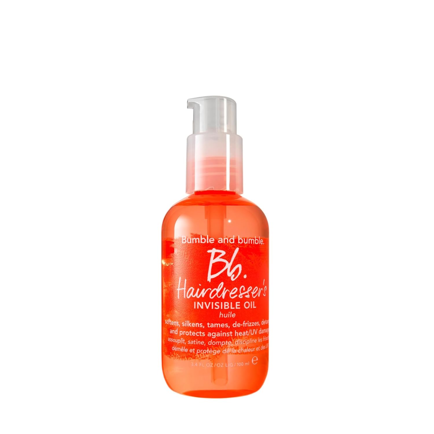 Bumble and bumble. Hairdresser's Invisible Oil Frizz-Reducing Hair Oil | Heat Protection, Frizz Control + Shine | Curly, Wavy, Straight | With Grapeseed, Coconut + Argan Oils