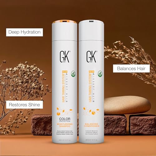 GK HAIR Keratin Shampoo and Conditioner set, Sulfate Free Moisturizing shampoo & conditioner for Color Treated Hair, Hydrating lightweight Formula for Dry, Damaged & Frizzy Hair 10.1oz each