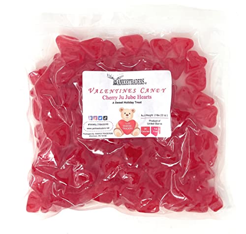 Yankee Traders Ju Jube Cherry Hearts 2 Pounds (Valentines)