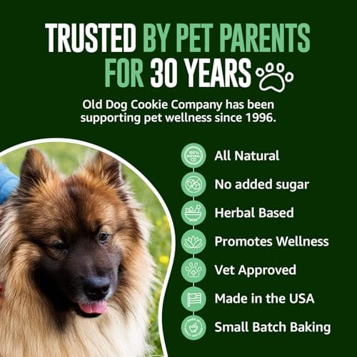 Old Dog Cookie Company All Natural Diabetic Dog Treats – Vet Approved Dog Snacks | Best Healthy Chews for Dogs, Top Treat for Dogs | Low Glycemic