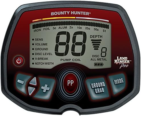 Bounty Hunter Land Ranger Pro Metal Detector, 11 Inch Waterproof DD Searchcoil, Adjustable Length, Lightweight, Ergonomic, Comfortable Padded handgrip