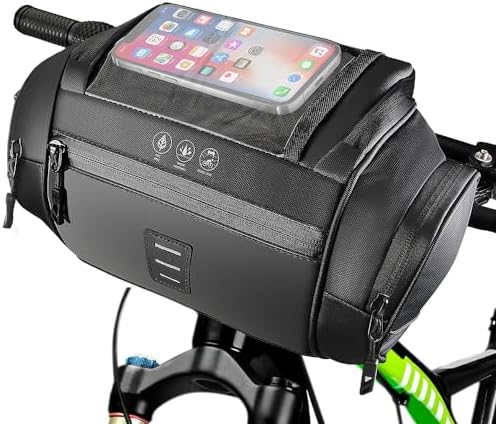 WOTOW Bike Handlebar Bag, Waterproof & with Sensitive Touch Screen, 3.5L