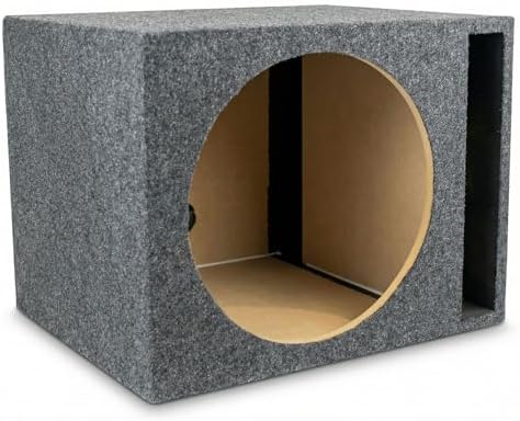QPower 15 Inch Single Vented Subwoofer Enclosure Box for Car Audio System
