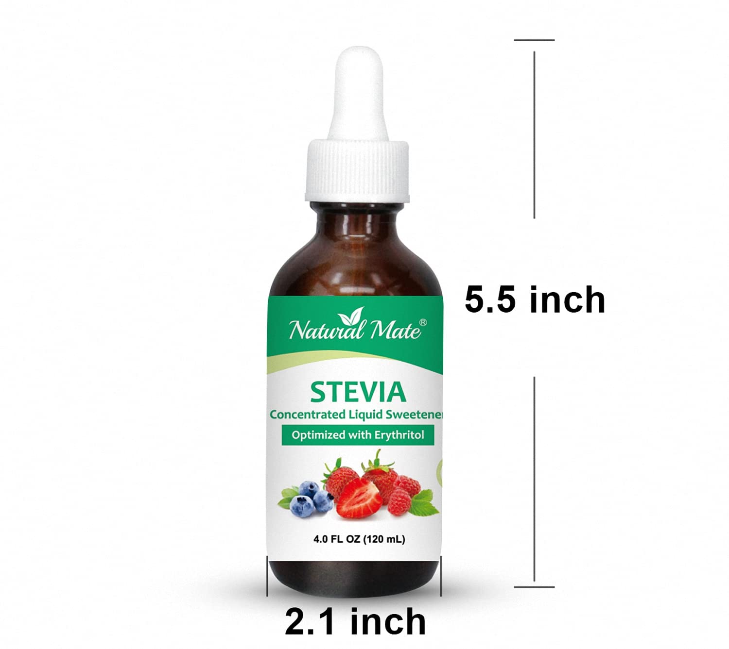 Stevia Concentrated Liquid Sweetener (Optimized with Erythritol) 1.33 FL OZ (37 mL) – 2 Pack
