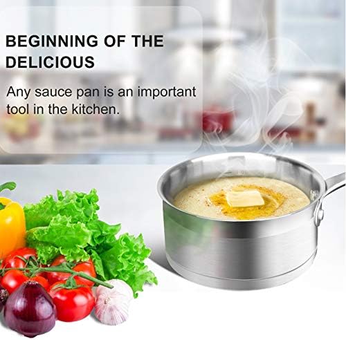 Duxtop Stainless Steel Sauce Pan with Lid, 2.5 Quart Induction Cooking Pot | Saucepan with Stay-Cool Handle, Impact-Bonded Base for Even Heating