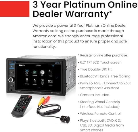BOSS Audio Systems BV9364B Car Stereo, Hands-Free Calling, Double DIN