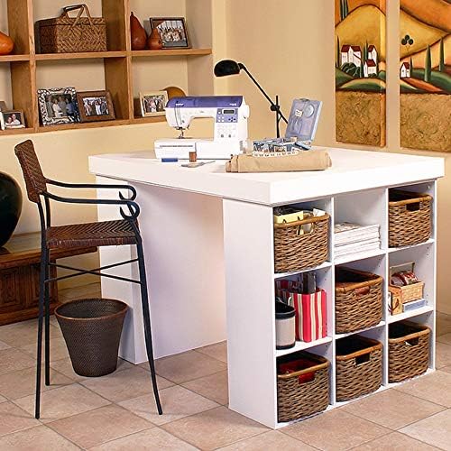 Venture Horizon Project Center Desk with Two 9-Cubby Bookcase (Oak)