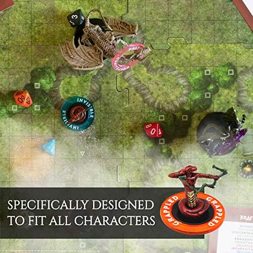 Kraftex DND Condition Rings [96pcs]: Accessories for Dungeon Masters to Track Spell Effects. Condition Markers D&D Accessories use as DND Tokens