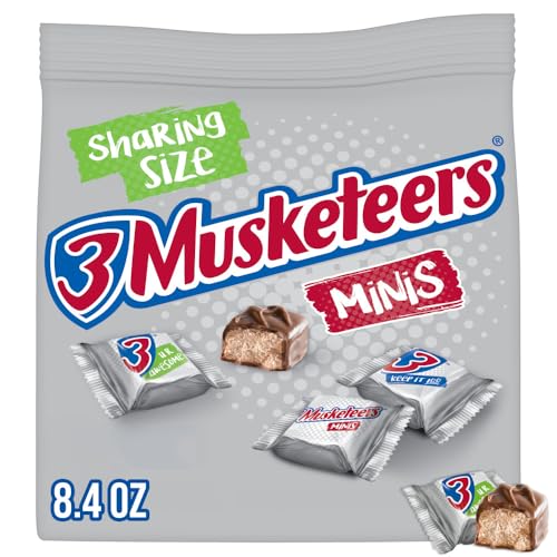3 MUSKETEERS Milk Chocolate Candy Bars, Full Size, Bulk Candy Box, 36 ct | Light whipped chocolate nougat in full size bars, for sharing, party favors and lunch boxes, gift bag, snack box