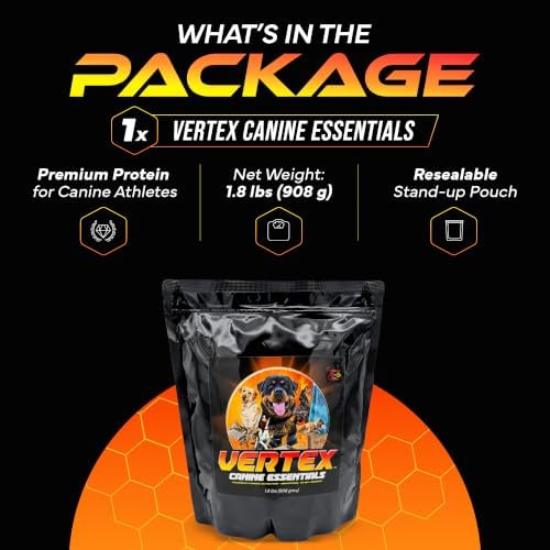 Vertex Canine Essentials High-Performance Dog Supplement -Active Dogs 10lbs
