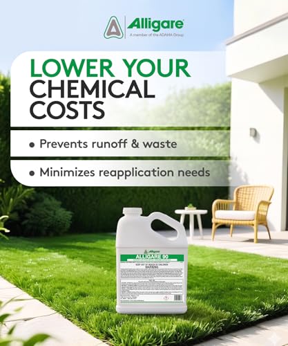 ALLIGARE 90 Nonionic Surfactant for Enhanced Spray Coverage - Low-Foam Wetting Agent for Herbicides & Insecticides- Versatile Use in Agriculture, Forestry & Aquatic Applications -2.5 Gallons