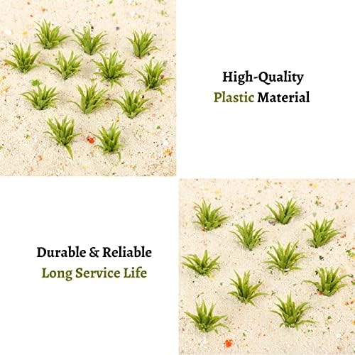 Yetaha 50pcs Green Shrubs Bush Model, Aritificial Plants, Railway Wargame Park Diorama Scenery HO 3.5cm