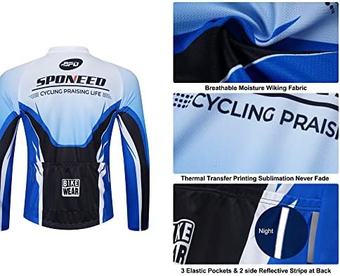 Men's Cycling Cothing Sets Long Sleeved Bicycle Jersey and Pants Kits Road Bike Cyclist Wear