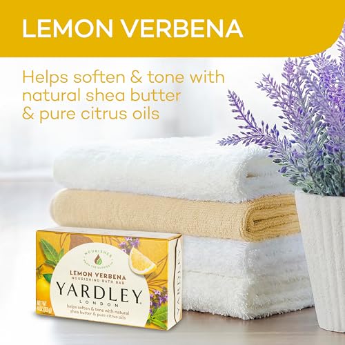 Yardley London Lemon Verbena Naturally Moisturizing Bath Bar, 4.25 ounce