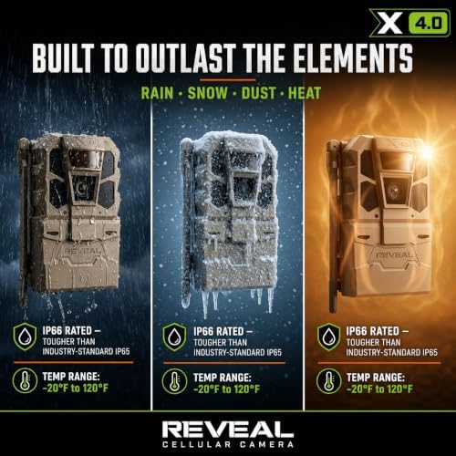 TACTACAM Reveal X 4.0 Cellular Trail Camera + FlexPack R5 + Solar R5 (2PK) | Power Bundle – Night Vision, Waterproof, 4K Photo, 1080p Video
