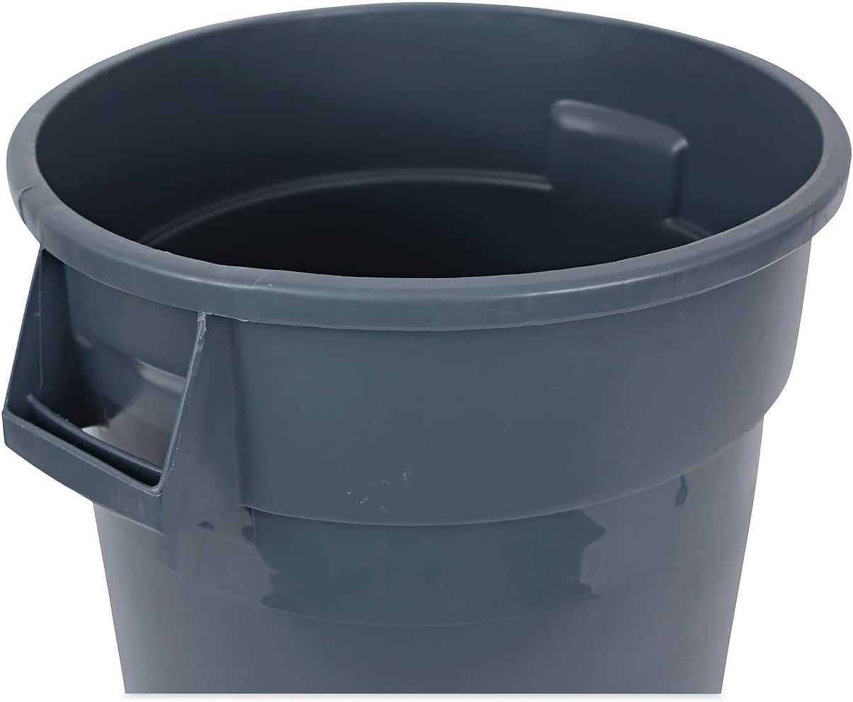 Boardwalk 32GLWRGRA Round Waste Receptacle LLDPE 32 gal Gray