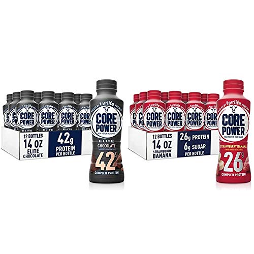 Core Power Fairlife Protein Milk Shakes for Workout Recovery (Chocolate, 14 Fl Oz