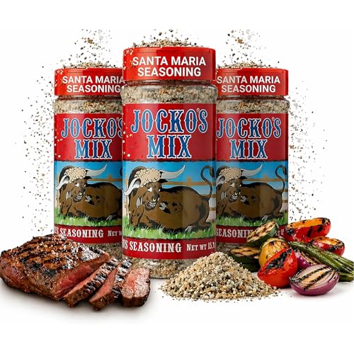Jocko's Mix Santa Maria Style Seasoning - 15.3oz Bottle Of Tri-Tip, Steak, Pork, and Chicken Seasoning - Santa Maria California Grill - Jocko's Mix for Meat, Seafood Stew & Vegetables, Gluten Free