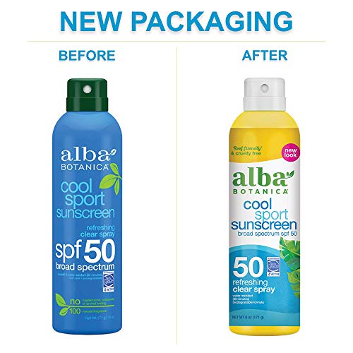 Alba Botanica Cool Sport Refreshing Clear Spray Sunscreen SPF 50.