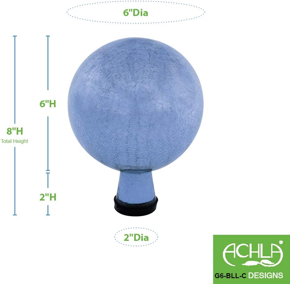 Achla Designs G10-FG-C Gazing, Fern Green 10 inch Glass Garden Globe Ball Sphere, 10