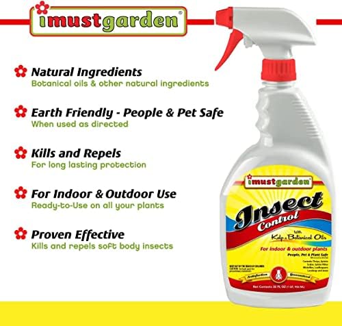 I Must Garden Insect Spray: Kills/Repels, Natural Plant Protection - 32oz | Kills/Repels, Natural Plant Protection