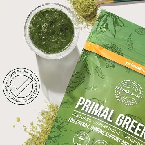 Primal Harvest Greens - Daily Supplement Powder, Gluten, Dairy & Soy Free