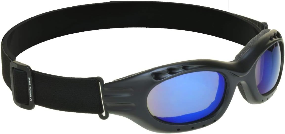 Bikershades Motorcycle Safety Riding Goggles Men Women. Polarized Lens, Smoke, Mirrored Blue or Orange, Clear Yellow Lenses