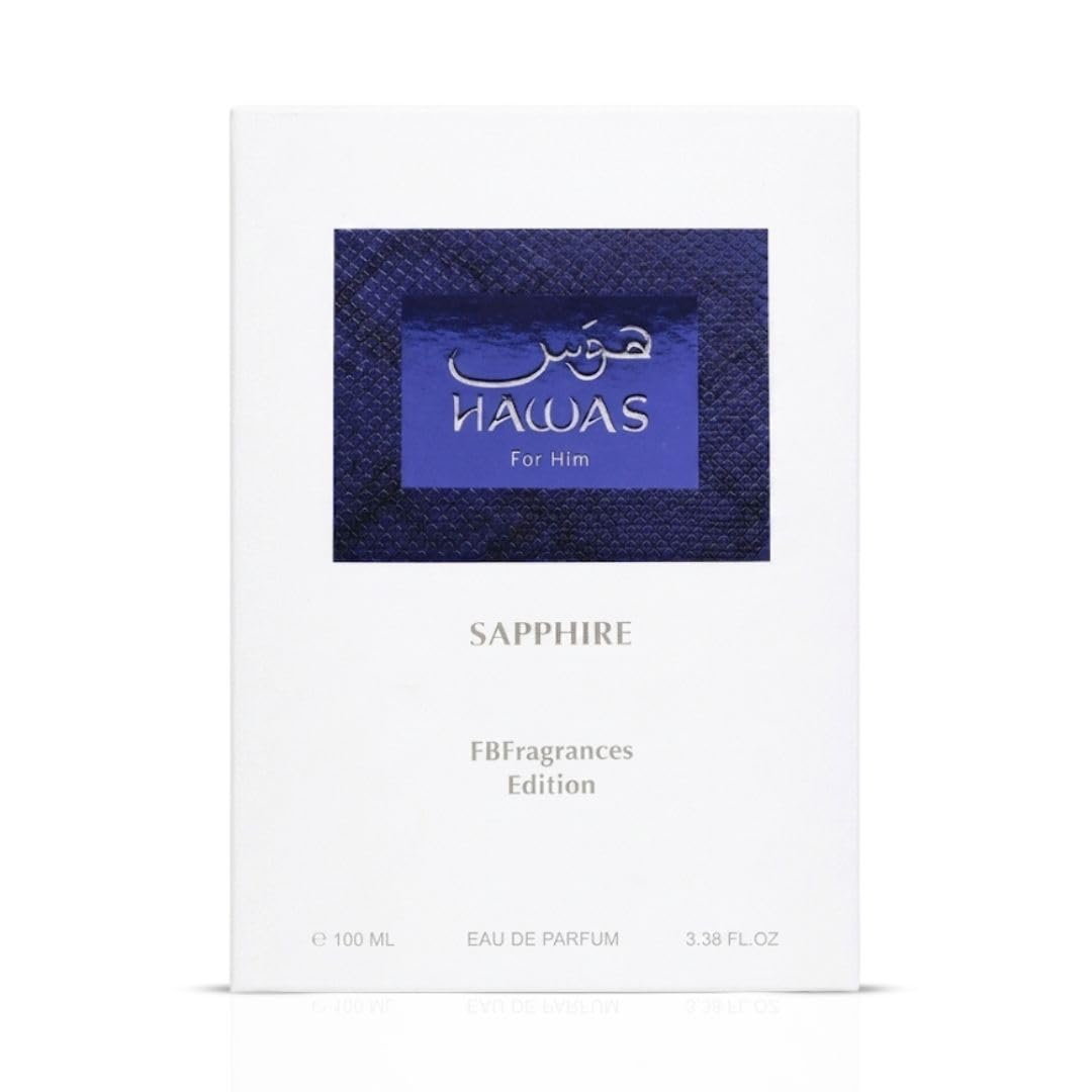 Rasasi Hawas For Men Eau De Parfum Spray 100ML (3.4 Oz) - Long Lasting Arabian Perfume, Premium Perfume Men, Ideal for Special Occasions & Daily Elegance, A Bold and Captivating Fragrance