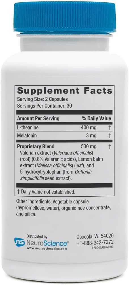 NeuroScience Stress & Sleep Bundle, Alpha GABA PM 60 ct + Calm CP 60 ct
