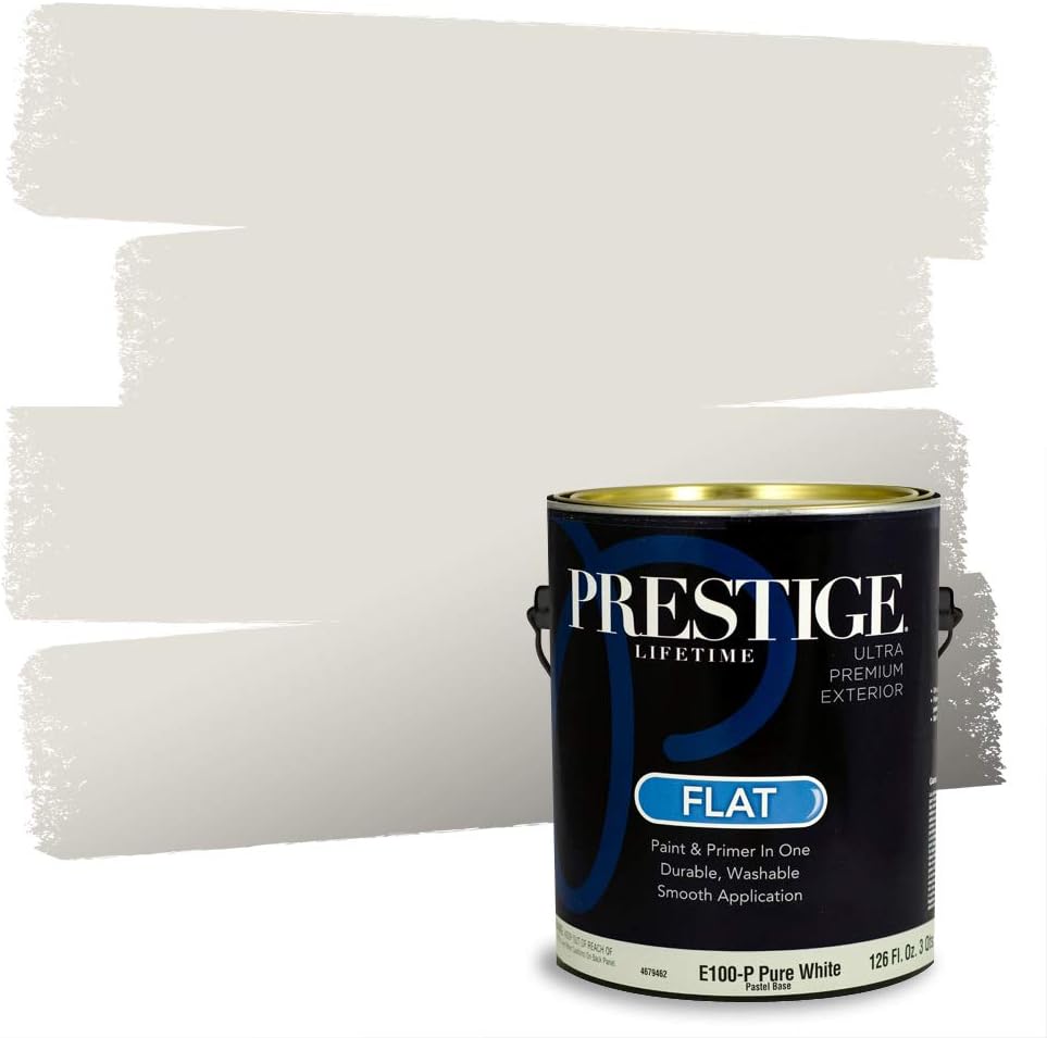 PRESTIGE Paints Exterior Paint and Primer In One, 1-Gallon, Satin, Comparable Match of Sherwin Williams* Ripe Olive*