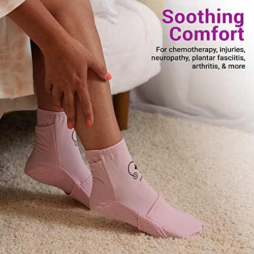 Zomaple Cold Therapy Socks, 2 Gel Packs for Neuropathy & Hot Feet Comfort