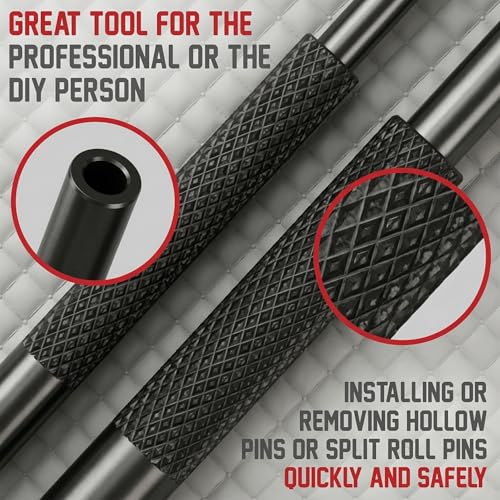 Gotical 4 -Pieces Roll Pin Punch Set and with Free Pivot Pin - Pieces Bolt Catch Install for Automotive, Watch Repair