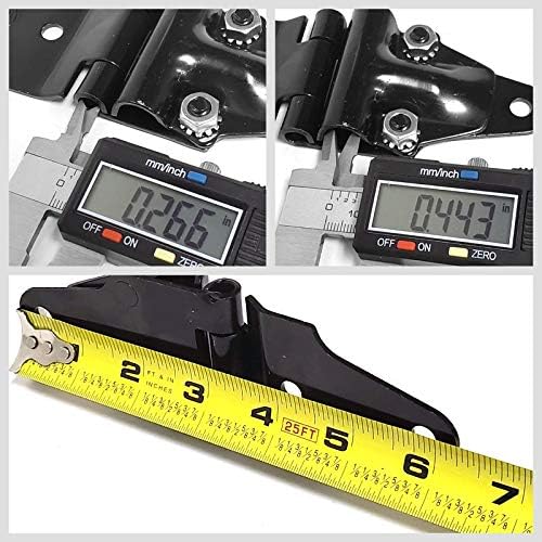 6 Set x Transglobal Mild Steel Roll Up End Hinge (Black)+Nylon Roller (2.00") Works with Freight Trailer Truck Roll Up Door (TG-1209-A, TG-3228)