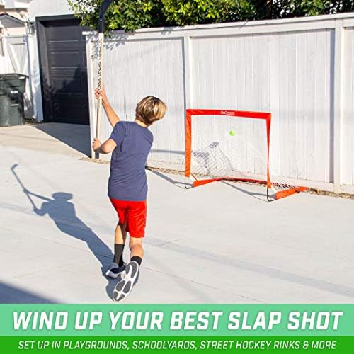 GoSports Street Hockey - Choose Between Goal Set with Sticks, Balls (6 Pack) or Sticks (2 Pack)