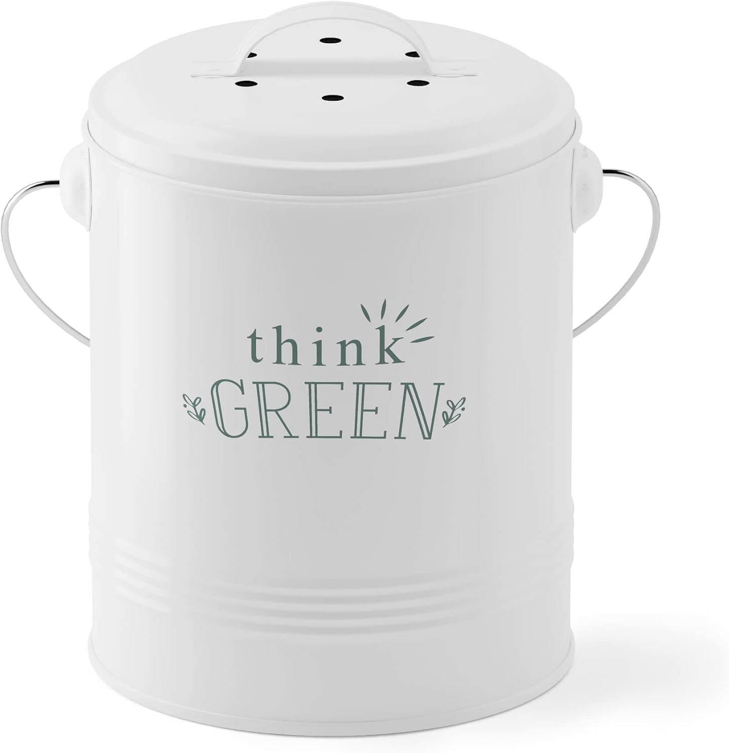 Barnyard Designs 1.2 Gallon Kitchen Counter Compost Bin with Lid (Mint)