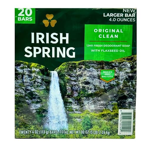 Irish Spring bar Soap (20/4 Oz Net Wt Oz), Original, 74 Ounce (Pack of 1)