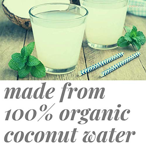 powbab Coconut Water Powder From 100% Organic Coconut. No Sugar Added. Pure Delicate, Clean Taste. Dehydrated, Not Freeze Dried, Raw