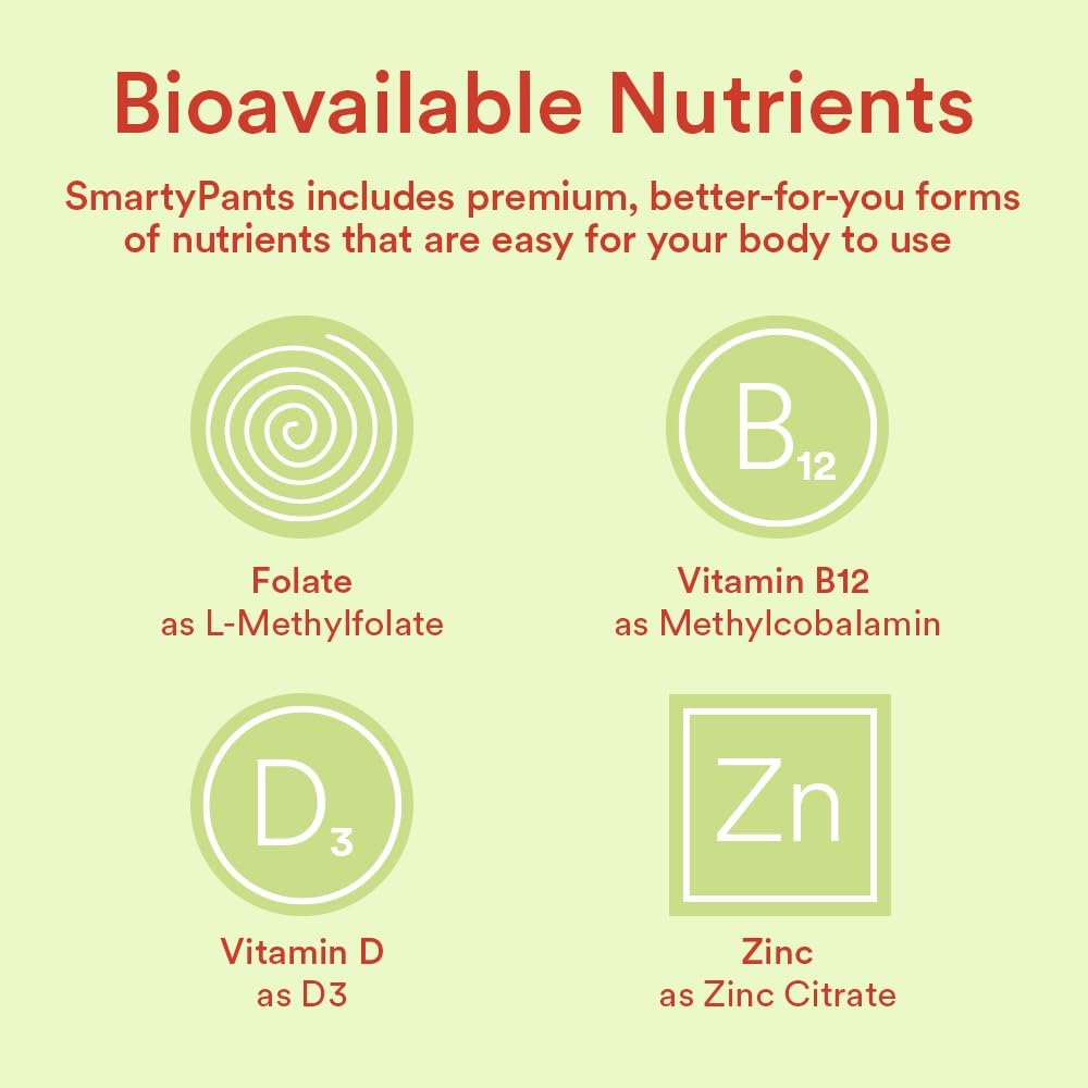 SmartyPants Kids Multivitamin Gummies and Fiber Supplement: Vitamin D3, C, Vitamin B12, B6, A, Zinc, Biotin, Inositol, Fiber Gummies, Three Fruit Flavors, 120 Count (30 Day Supply)