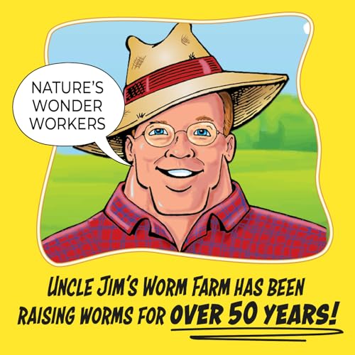 Uncle Jim's Worm Farm Super Red European Nightcrawlers for Composting and Garden Soil Aeration | Large Nightcrawlers Improve Soil Structure and