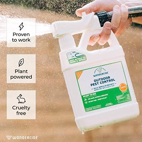 Wondercide - Outdoor Pest Control Spray with Natural Essential Oils - 32 oz | Mosquito, Ant, Insect Repellent, Treatment