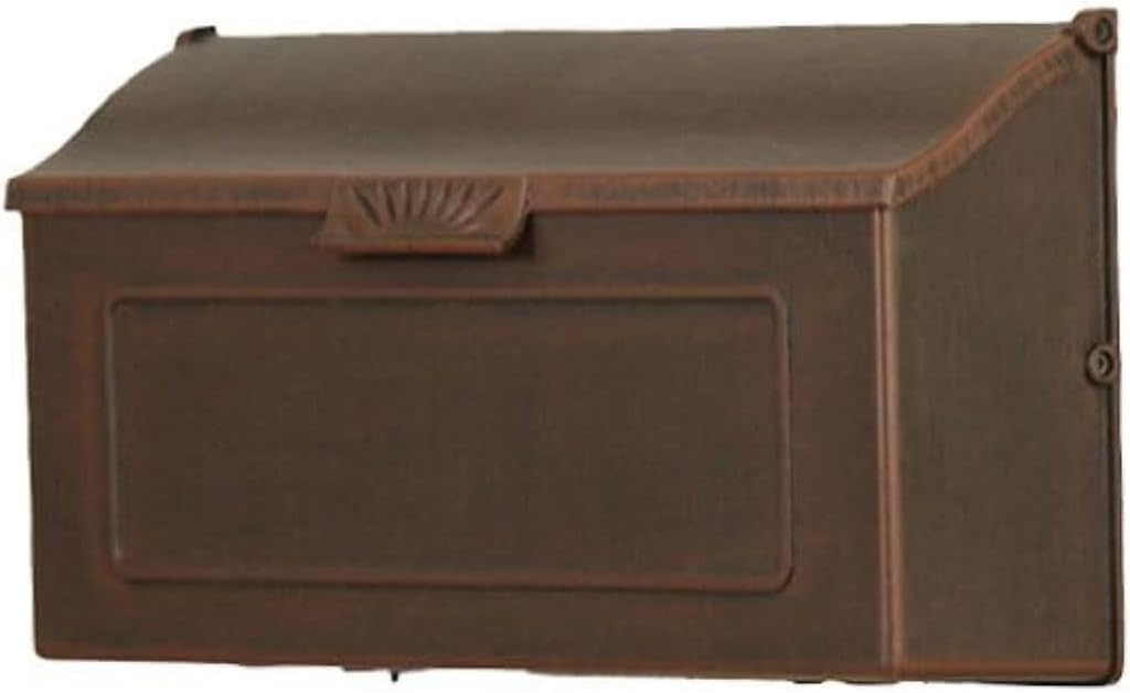 Special Lite Horizon Horizontal Wall Mount Mailbox - Black Aluminum Mailbox for Wall Mount - SHH-1006-BLK
