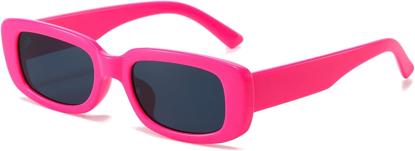 BUTABY Rectangle Sunglasses for Women Retro Driving Glasses 90’s Vintage Fashion Narrow Square Frame UV400 Protection