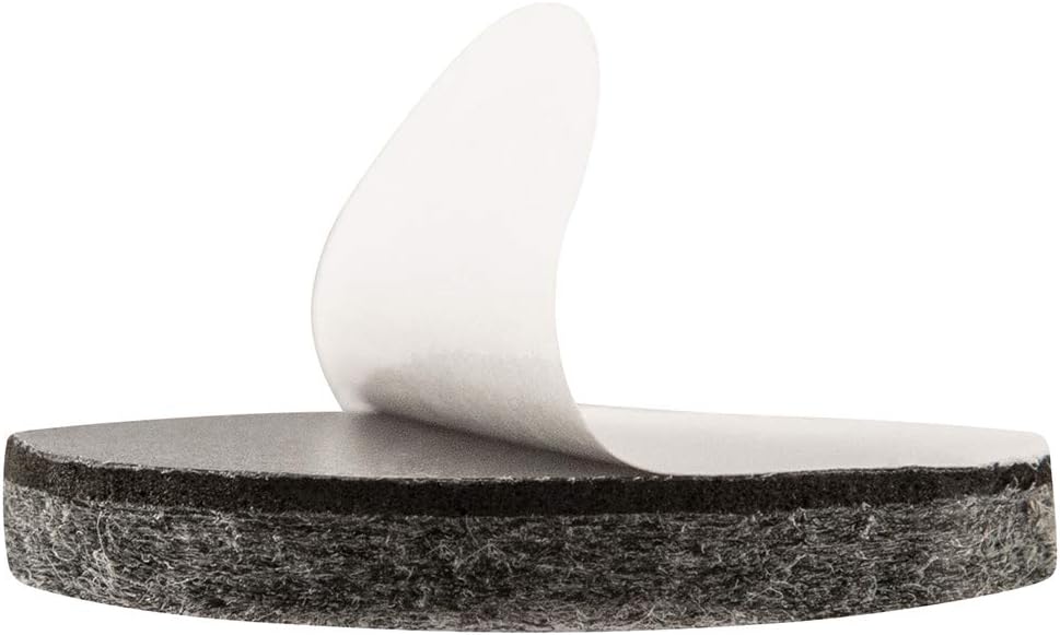 softtouch 1 1/2" Round Heavy Duty Felt Furniture Pads for Hardwood, Brown (24 Pack)
