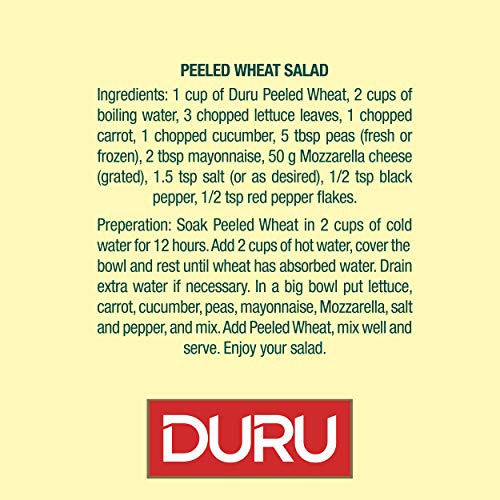 Duru Peeled Wheat, 35.2oz (1000g), 100% Natural and Certificated, High Fiber and Protein, Non-GMO, Great for Vegan Recipes, Better than Rice