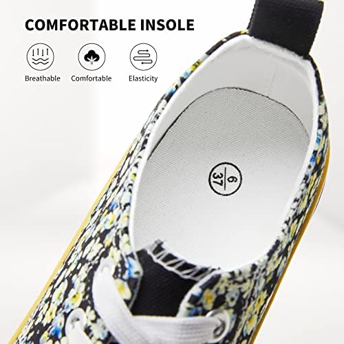 ZGR Women's Canvas Low Top Sneaker Lace-up Classic Casual Shoes for Women