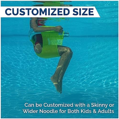 SwimWays Mesh Floating Pool Chair Noodle Slings (4 Pack), Swimming Pool Accessories & Water Toys, Pool Noodle Not Included