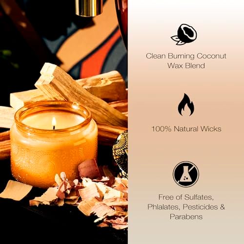 Voluspa Baltic Amber, Petite Candle Jar, 3.2 Ounce, 25 Hour Burn Time, Coconut Wax for Clean Burning, Handcrafted in the USA